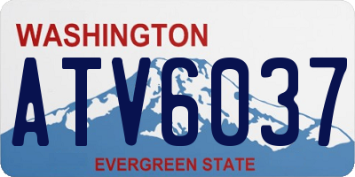 WA license plate ATV6037