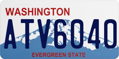 WA license plate ATV6040