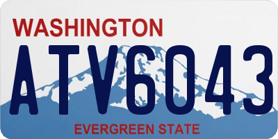 WA license plate ATV6043