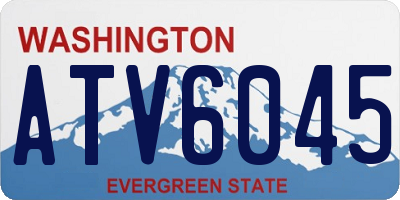 WA license plate ATV6045