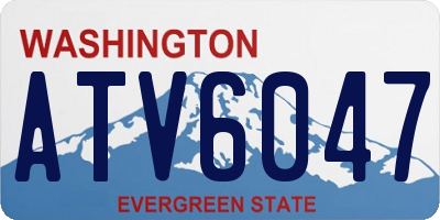 WA license plate ATV6047