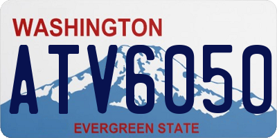 WA license plate ATV6050