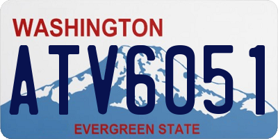 WA license plate ATV6051