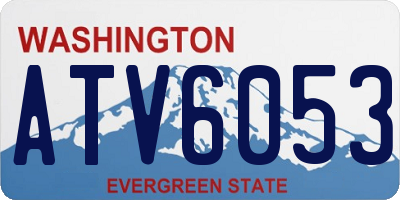 WA license plate ATV6053