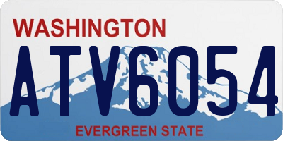 WA license plate ATV6054
