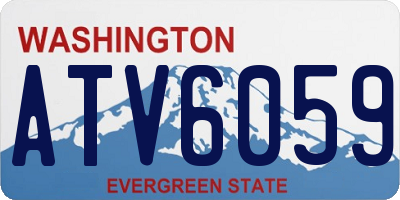 WA license plate ATV6059