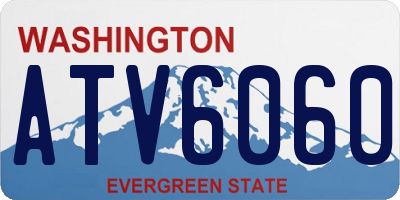 WA license plate ATV6060