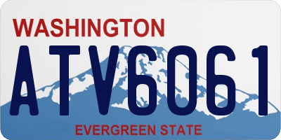 WA license plate ATV6061