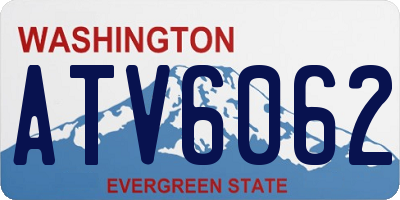 WA license plate ATV6062