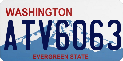 WA license plate ATV6063