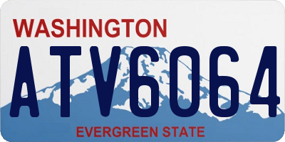 WA license plate ATV6064