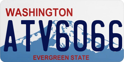 WA license plate ATV6066