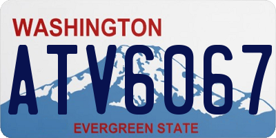 WA license plate ATV6067