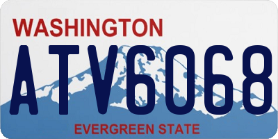 WA license plate ATV6068