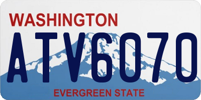 WA license plate ATV6070