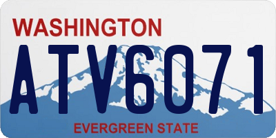WA license plate ATV6071