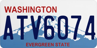 WA license plate ATV6074