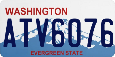 WA license plate ATV6076