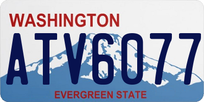 WA license plate ATV6077