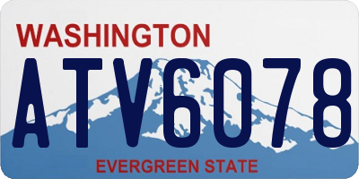 WA license plate ATV6078