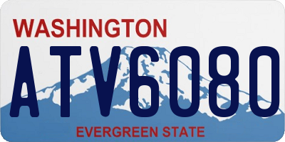 WA license plate ATV6080