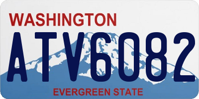 WA license plate ATV6082