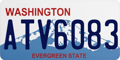 WA license plate ATV6083
