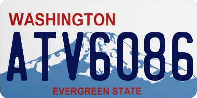 WA license plate ATV6086