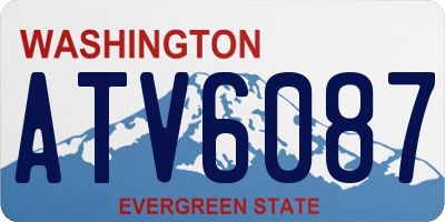 WA license plate ATV6087