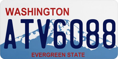 WA license plate ATV6088