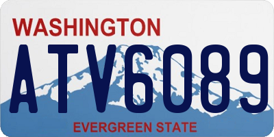 WA license plate ATV6089