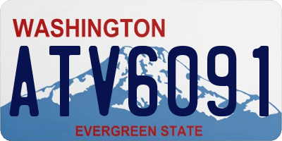 WA license plate ATV6091