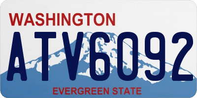 WA license plate ATV6092