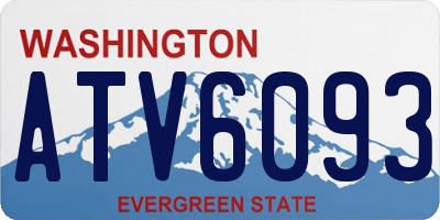 WA license plate ATV6093