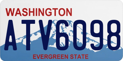 WA license plate ATV6098