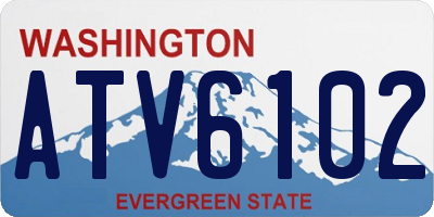 WA license plate ATV6102