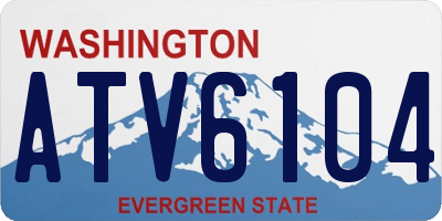 WA license plate ATV6104
