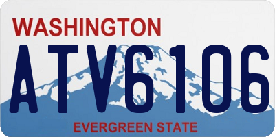 WA license plate ATV6106