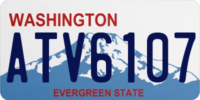 WA license plate ATV6107
