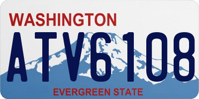 WA license plate ATV6108