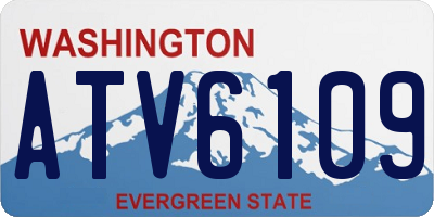 WA license plate ATV6109