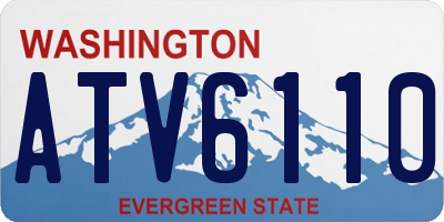 WA license plate ATV6110