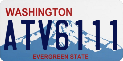WA license plate ATV6111