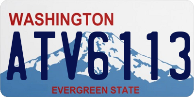 WA license plate ATV6113