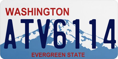 WA license plate ATV6114