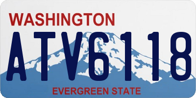 WA license plate ATV6118