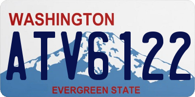 WA license plate ATV6122
