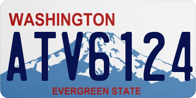 WA license plate ATV6124