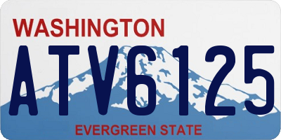 WA license plate ATV6125