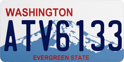 WA license plate ATV6133